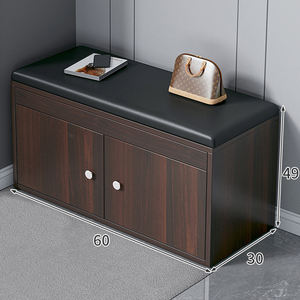 Banc <span class=keywords><strong>à</strong></span> chaussures en bois moderne et durable pour l'entrée de la maison, rangement et habillage des chaussures, banc d'escalier <span class=keywords><strong>à</strong></span> la porte - Product Image 4