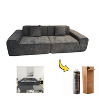 Canapé de salon moderne en tissu rembourré avec mousse haute densité pour appartement, maison, hôtel