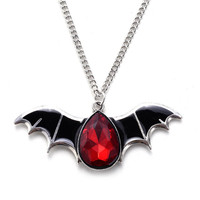 Collier pas cher Halloween punk Dark Vampire bat wing bijoux cadeau gothique