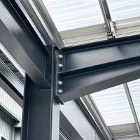 Structure en acier préfabriquée, toit arqué, entrepôt métallique à grande portée, atelier de stockage à portée libre, bâtiment préfabriqué