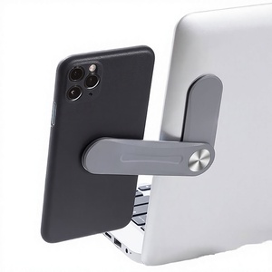 <strong>Computer</strong> Desk Phone Stand Extension <strong>Bracket</strong> Dual Monitor Display Portable ABS Magnetic Laptop Side Mobile Phone Holder - Product Image 4