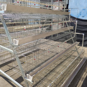 Kaliforniya 96 Kuş Kapasiteli Katlı 4 Kapılı Otomatik Galvanizli Batarya Tipi Tavuk Kafesleri Yumurta Tavukları için Tavuk Kümesi 10-20 - Product Image 5