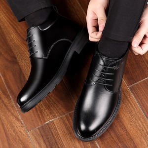 Nuevos zapatos de cuero informales para hombre, estilo de negocios sencillo, suela suave antideslizante, calzado formal resistente al desgaste con punta redonda, malla transpirable - Product Image 4