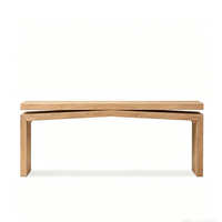 Meuble de style Wabi-Sabi moderne, table de contrôle d'entrée en bois massif pour hôtel, design simple pour salon, décoration de passage, console de porche