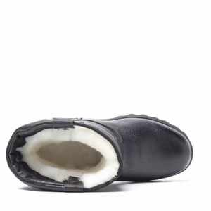 Bottes de neige en cuir pour homme, antidérapantes, à talon bas, chaudes pour l'hiver, pour temps froid - Product Image 3