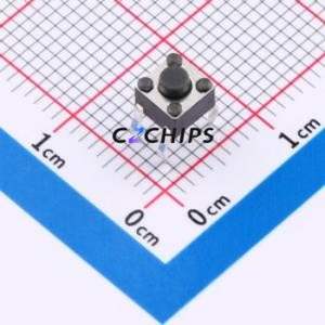 SMG-02-H038A1 Tactile Switch Through hole Component (THT)-4P,4.5x4.5mm Switch Single Pole Single Throw Round Button 2.5N 4.5mm - Product Image 1