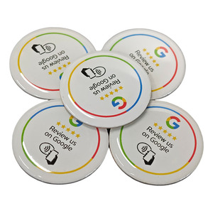 Etiqueta personalizada de 30mm NFC Google Review, etiqueta reprogramable para compartir en redes sociales, etiqueta RFID antimetal para teléfono - Product Image 3