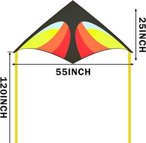 J640 Vente en gros Cerf-volant triangulaire de sport d'extérieur pour adultes et enfants, facile à piloter, ligne simple, activité <span class=keywords><strong>parent</strong></span>-enfant, jouet de parc, cerf-volant - Product Image 4