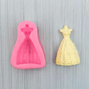 Moldes de Silicona para Decoración de Pasteles, Diseño de Vestido de <span class=keywords><strong>Princesa</strong></span> para Bodas, Moldes para Velas de Chocolate, Fácil Desmoldeo, Herramientas para Pasteles - Product Image 2