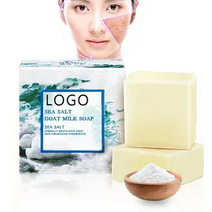 Natural Handmade Goat Milk Marine Mineral Soap Face Whitening Acne-Removing Organic Glycerin Sea Salt Soap