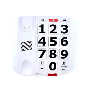 Téléphone filaire à gros boutons avec haut-parleur, téléphone <span class=keywords><strong>fixe</strong></span> à boutons amplifiés pour les personnes âgées avec numérotation - Product Image 3