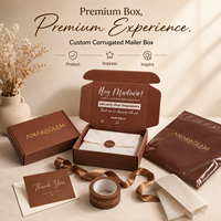 Boîte d'expédition personnalisée en carton kraft ondulé imprimé pour produits de beauté, cosmétiques, bougies et articles en abonnement