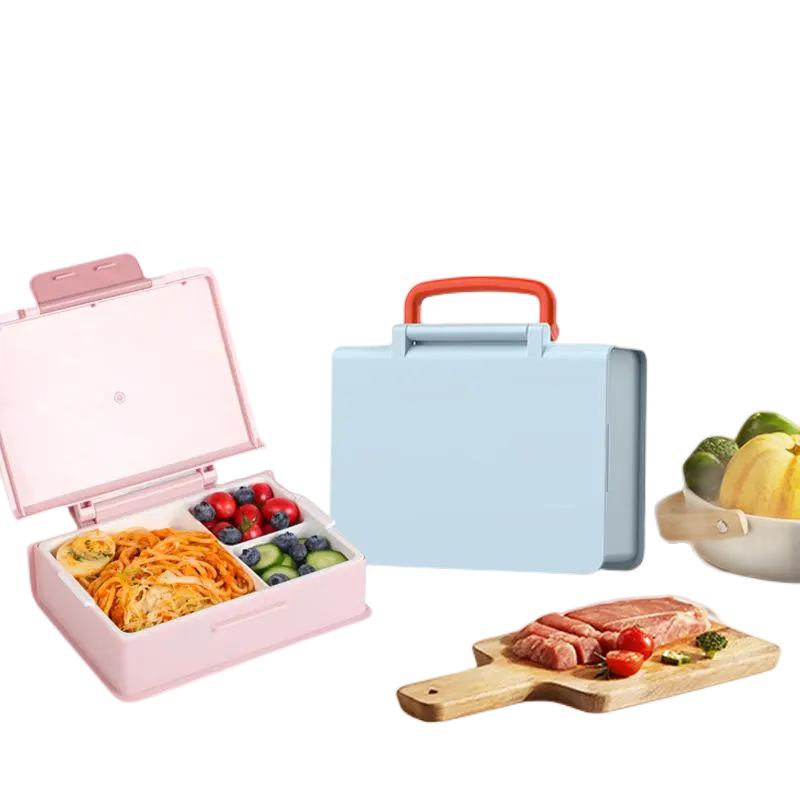 Wholesale Cute Bento Lunch Box Pp Material Portable Keep Cool Warm 3 Compartment Bento Box Kids Children Bento Box