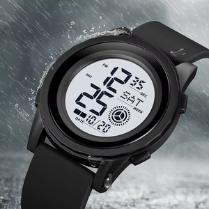 <span class=keywords><strong>Montre</strong></span> numérique SKMEI 2082, design simple avec grands <span class=keywords><strong>chiffres</strong></span>, boîtier ABS, bracelet en silicone tendance, résistante à l'eau 3 ATM, affichage de la date, sport et décontractée - Product Image 2