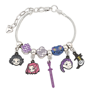 สร้อยข้อมือดีไซน์ใหม่สุดน่ารัก ลายการ์ตูนอนิเมะ K-POP สาวนักล่าแม่มดจาก <span class=keywords><strong>Netflix</strong></span> จี้โลหะผสม DIY ขายส่ง - Product Image 1