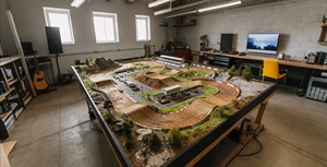 Sistema Modular de Pista de Carreras Todoterreno a Escala 1/10, Obstáculos Intercambiables de Resina, Saltos y Curvas para Competencias de Buggies y Truggies RC - Product Image 5