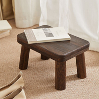 Tabouret réglable en bois massif style ferme, petit banc pour salon, repose-pieds pour chaussures, chambre, école, appartement, mobilier