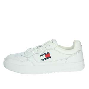 <strong>Tommy</strong> <strong>Jeans</strong> <strong>Men's</strong> Sneakers White Leather Low Top Casual Shoes - Product Image 1