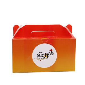 Logo personalizzato da asporto pollo fritto contenitore di carta pollo cibo da asporto scatola Snack scatola Snack imballaggio cartelle Snack all'ingrosso - Product Image 4