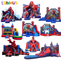 Gonflable Commercial Gonflable Bouncer moonwalk Spider-man Spider-Man Château Sautant Maison De Rebond Avec Toboggan À Vendre