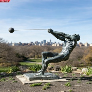 YOUFINE Custom Cast Bronze Hammer Thrower Statue Life-Size <strong>Athlete</strong> Sculpture for Park - Product Image 1