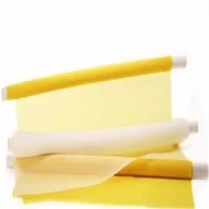 100% 폴리에스터 모노 필라멘트 실크 스크린 인쇄 메쉬 패브릭 80T 200 메쉬 카운트 천 인쇄 165cm 흰색 노란색 색상