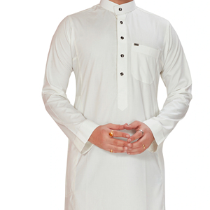 เสื้อคลุมอาหรับคุณภาพสูง คอปกนุ่ม ผลิตจากโพลีเอสเตอร์ แขนยาว สำหรับฤดูร้อน เหมาะสำหรับผู้ชายมุสลิม ชุดพื้นเมือง ราคาขายส่ง - Product Image 2