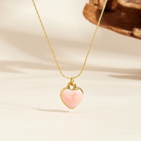 Collier Cœur Coloré en Acier Inoxydable YEHHY, Plaqué Sous Vide, Étanche, Mignon et Frais pour Femme, Bijou Quotidien