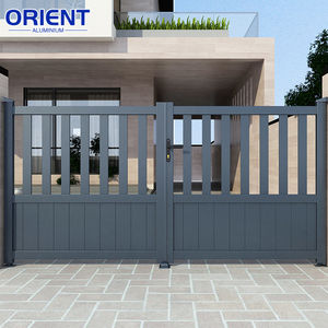 Puerta de Jardín Exterior de Aleación de Aluminio Postmoderna Premium con Diseño de Paneles, Resistente al Fuego y al Agua - Product Image 4