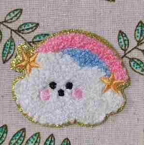 Écussons brodés personnalisés en chenille, porte-clés, patchs tissés thermocollants pour vêtements, badges brodés sur mesure - Product Image 4