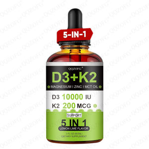 Offres Spéciales <span class=keywords><strong>1000</strong></span> UI vitamine D3 K2 gouttes magnésium zinc MCT huile complément alimentaire liquide pour le soutien immunitaire femmes enceintes sûres - Product Image 1