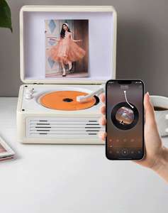 <span class=keywords><strong>Lecteur</strong></span> <span class=keywords><strong>CD</strong></span> Album pour <span class=keywords><strong>lecteur</strong></span> Cadeau d'anniversaire Disque audio Tout-en-un Cadeau pour étudiant Matériel en bois Télécommande - Product Image 5