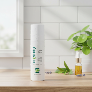 Dermodex 150ml Spray Corporal con Aceite de Árbol de Té, Ácido Hialurónico y Centella Asiática, Hidratante Nutritivo, Revitalizador de la Piel, para una Piel Radiante - Product Image 3