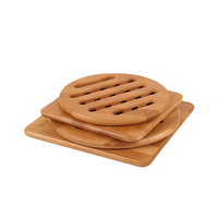 Support en bois résistant à la chaleur cuisine bambou dessous de plat