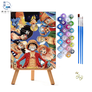 Decorazione della casa <span class=keywords><strong>Anime</strong></span> fai da te dipinto a mano pittura a olio regalo per principianti natale compleanno bts pittura del fumetto per numero - Product Image 1