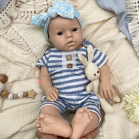 18/20 Zoll wasserdichte, realistische Silikon-Reborn-Babypuppen, handgefertigt, schlaffe, unbemalte Puppen für Mädchen mit Trinkfunktion und nasser Wirkung