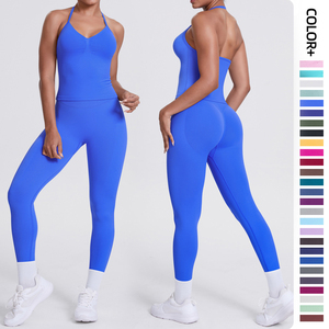 Conjuntos Deportivos de Dos Piezas para Mujer al Por Mayor en Stock Tallas Grandes Chaleco Activo y Leggings Suaves como la Mantequilla con Sensación Desnuda - Product Image 1