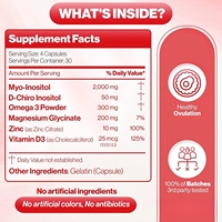 Extracto Herbal Happy Hormones PCOS, Bebida Multivitamínica, Mioinositol, D-Chiroinositol, Omega 3, 30 Cápsulas, Adultos, Mujeres