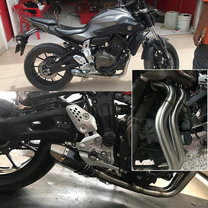 Для MT07 <span class=keywords><strong>XSR</strong></span> 700 FZ-07 MT 07 MT-07 FZ07 Выпускной патрубок передний Выпускной патрубок XSR700 Tracer мотоцикл глушитель - Product Image 2