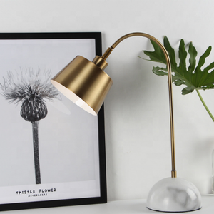 Lampe de table de chevet créative <span class=keywords><strong>avec</strong></span> base en marbre, style nordique, pour chambre à coucher, salon ou bureau - Product Image 3