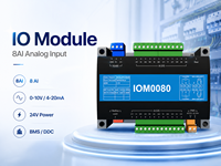 Module IO intelligent Milesgo IOM0080 avec 8 entrées analogiques, prend en charge Modbus TCP RTU, acquisition et contrôle de données à distance pour les applications IoT