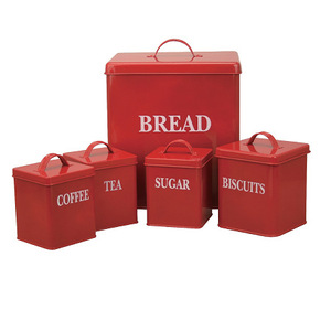 Bread Storage <b>Box</b> <b>Set</b> Stainless Steel Kitchen Organizer With Lids For Coffee Tea Sugar Biscuits Food Container 6Pcs - Product Image 5