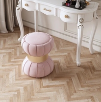 Tabouret de maquillage en velours de luxe léger, sensation haut de gamme, style nordique moderne et minimaliste, pour chambre à coucher et hôtel, tabouret de coiffeuse doux