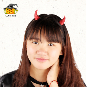 Diadema con Cuernos de Diablo para Halloween, Pankasi, con Brillantina Roja, de Plástico, Accesorio de Disfraz Unisex, para Fiestas - Product Image 1