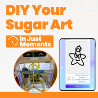 Nouvelle machine portable de dessin au sucre numérique automatique IA pour stand et parc d'attractions, petite imprimante commerciale d'art sucré