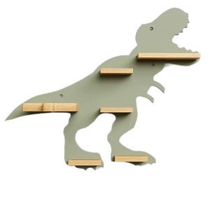 Wooden Dinosaur Shaped Storage <b>Rack</b> 4 Layers Wall Mounted For Figurines And Blind Boxes Children Room Display <b>Shelf</b> - Product Image 5