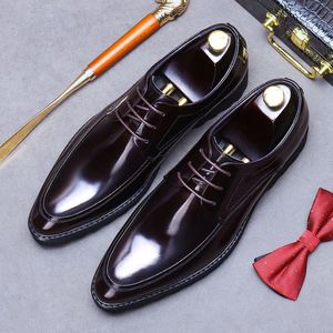 Zapatos de Vestir de Cuero para Hombre con Punta en Pico, Nuevos Zapatos Oxford Hechos a Mano con Cordones, Cómodos y Lujosos de Piel de Vaca para Hombre y Mujer - Product Image 3
