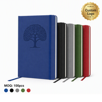 Großhandel A5 Lebensbaum PU-Leder Hardcover Notizbuch mit Gummiband, Individuelles Logo, Liniert oder Blanko Papier, Tagebuch OEM 100 Blatt