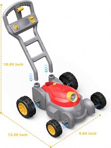 Cortadora de Césped de Juguete Roja Mejorada con Máquina de Burbujas para Niños - Product Image 2