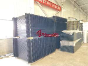 Vente en gros de clôture de sécurité en acier à tube métallique enduit de poudre noire de 6ftx8ft pour le jardin - Product Image 4